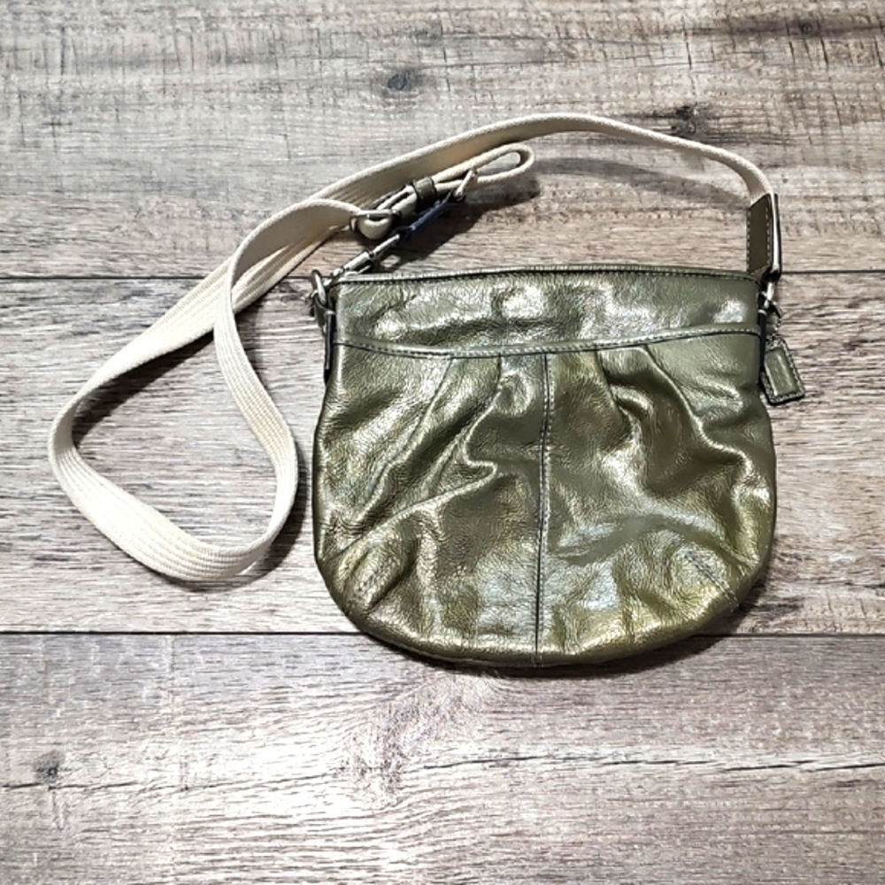 Coach Gray Patent Leather Crossbody Bag